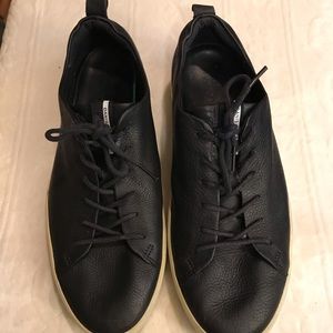 Men’s Black Leather Ecco Sneakers
